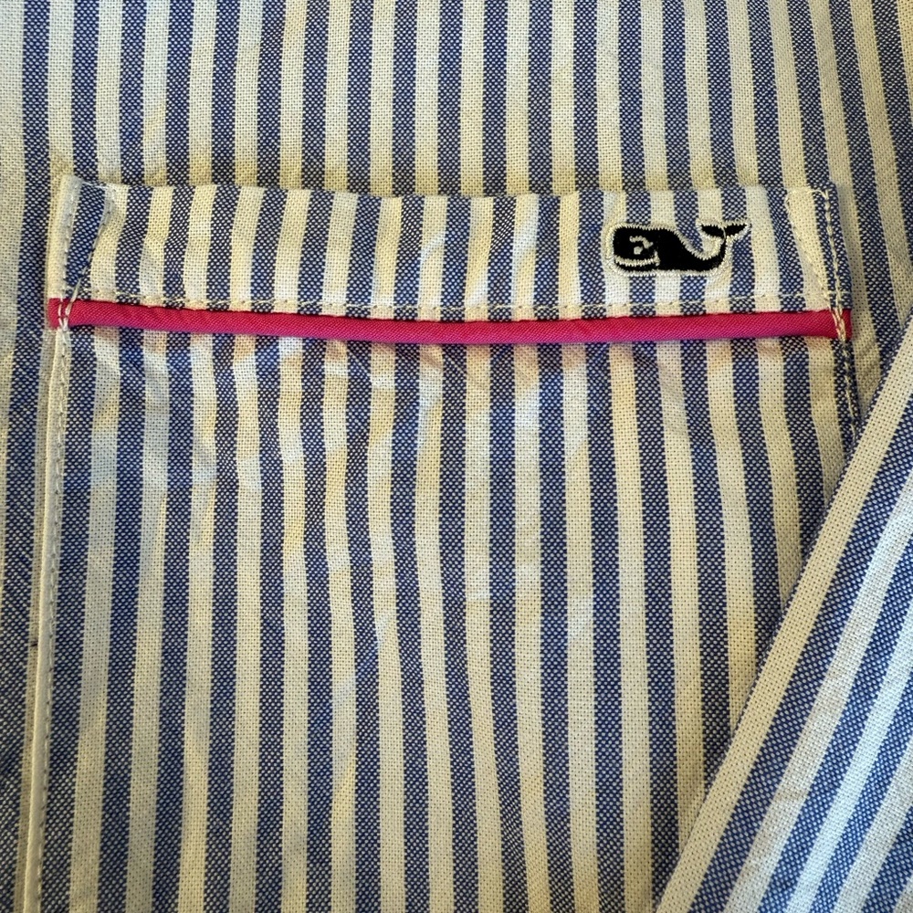 Vineyard Vines Blue and Pink Striped Women’s Cotton Pajama Set - Picture 5 of 5
